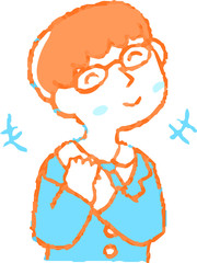 Pop color Illustration of a Businessman who responds sideways 