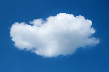 Fototapeta premium White cloud on blue sky. The concept of cloud technologies.