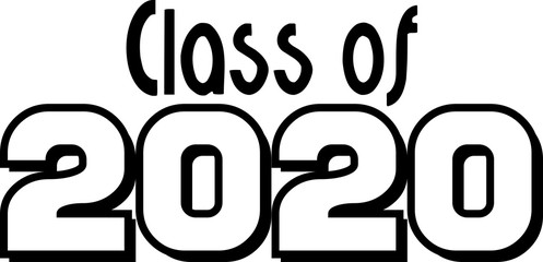 Class of 2020 Black and White