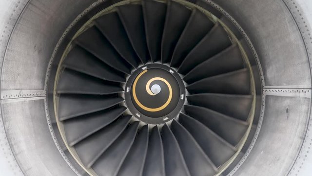 4K Close-up Jet Airplane is turning