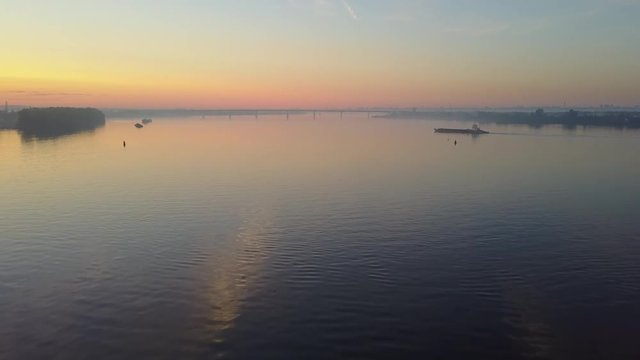 sunrise on river