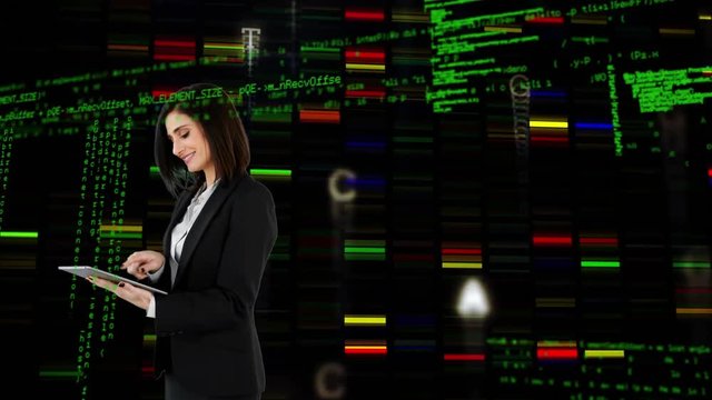 Businesswoman using a digital tablet