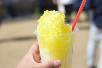 レモン味のかき氷