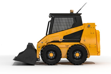 3d bulldozer on white backgorund © DigitalGenetics