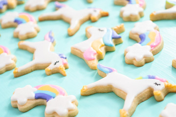 Unicorn sugar cookies