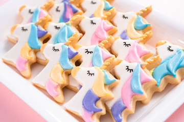 Unicorn sugar cookies