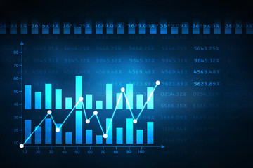 Obraz premium 2d rendering Stock market online business concept. business Graph 