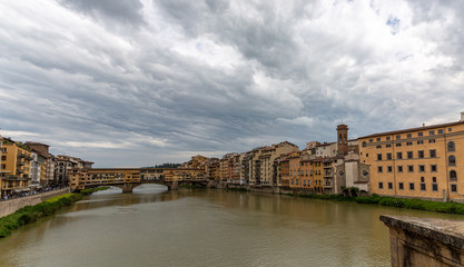Bridge on the river in Florence