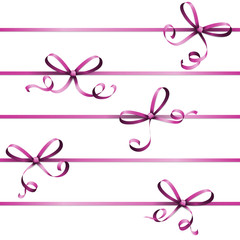 purple colored ribbon bow