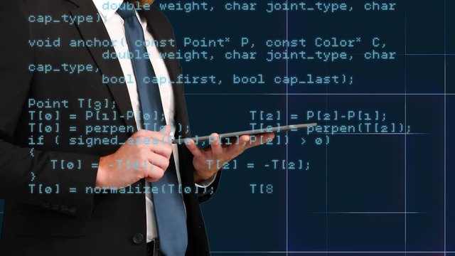 Businessman using a digital tablet
