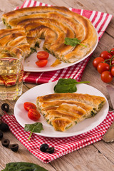 Spanakopita, greek spinach pie. 