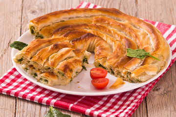 Spanakopita, greek spinach pie. 