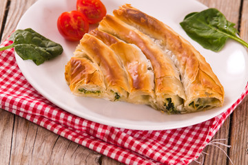 Spanakopita, greek spinach pie. 