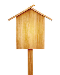 Old wooden signboard