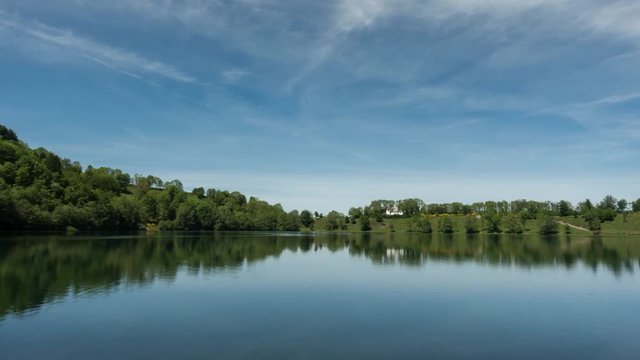 Timelapse - Volcanic lake Weinfelder Maar, Eifel, Rhineland-Palatinate, Germany