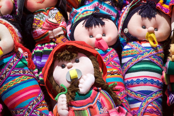 Dolls for sale in textile shop in Purmamarca, Jujuy Province, Argentina