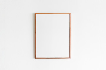 Wooden frame, blank thin frame with empty space