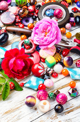 Obraz na płótnie Canvas Beads, colorful beads