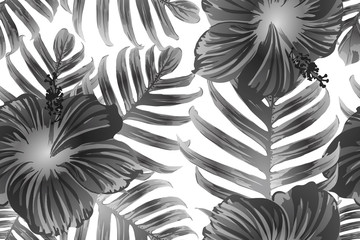 Black white exotic pattern.