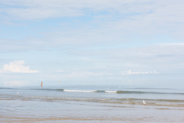 paysage de bord de mer sous le soleil