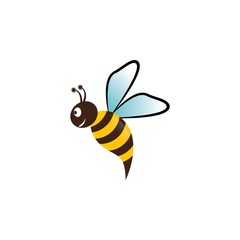 Bee logo vector icon illustration