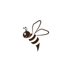 Bee logo vector icon illustration