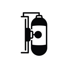 Black solid icon for gas tank 
