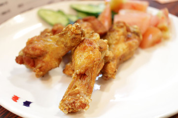 Japanese fried chicken served at traditional izakaya
