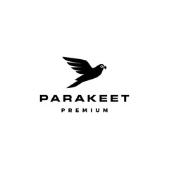 Fototapeta premium parakeet bird logo vector icon illustration