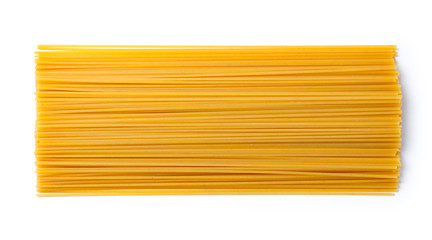 Spaghetti isolated on white background. Homemade food.