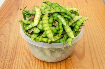 Plastic Bowl Of Pigeon Peas