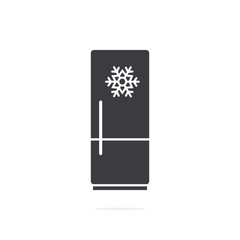 Refrigerator icon on white background