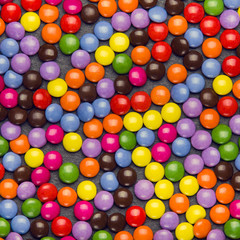 Background from colored round candies.
