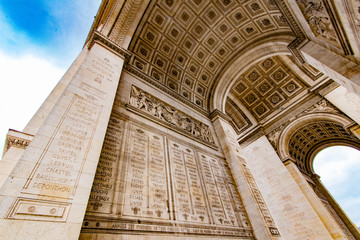 Arc de triomphe in paris france