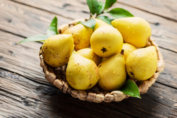 Fresh sweet yelow pears