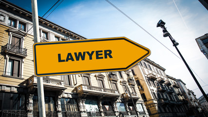 Obraz premium Street Sign to Lawyer