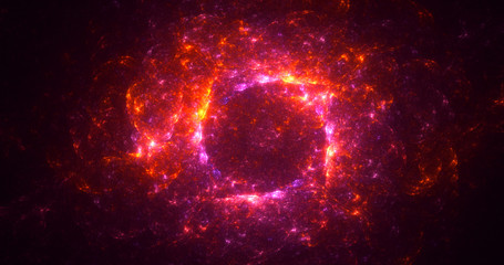 Obraz premium 3D rendering abstract round light background