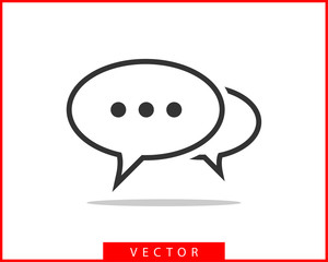 Talk bubble speech icon. Blank empty bubbles vector design elements. Chat on line symbol template. Dialogue balloon sticker silhouette.