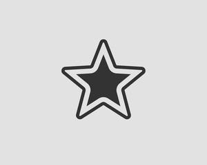 Star icon vector silhouette isolated on white background.