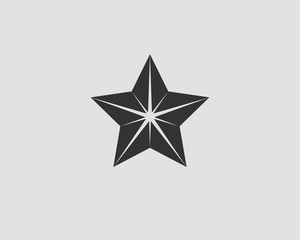 Star icon vector silhouette isolated on white background.