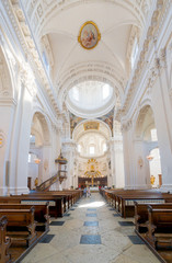 Fototapeta na wymiar interior view of the historic St. Ursen cathedral in the city of Solothurn in Switzerland
