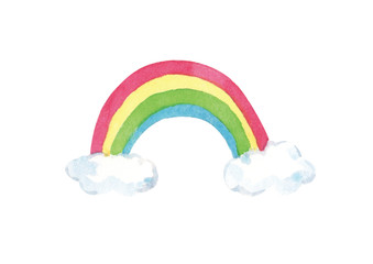 虹　水彩イラスト