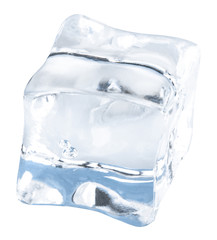 ice cubes isolated on white background. Clipping pats