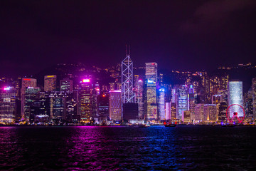 Obraz na płótnie Canvas City at night in Hongkong