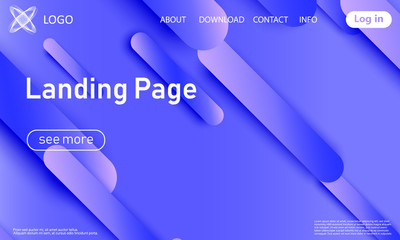 Landing page. Geometric background.