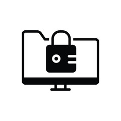 Black solid icon for privatization 