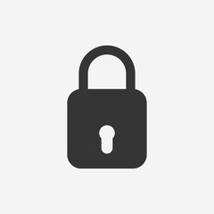 Lock icon. New trendy graphic style lock symbol vector illustration.