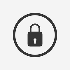 Lock icon. New trendy graphic style lock symbol vector illustration.