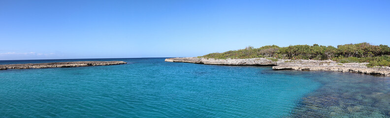 Panoramic view of Caleta Buena, close to Playa Giron located in the Bay of pigs or Bahia de cochinos, Cuba