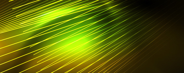 Obraz premium Shiny color neon light with lines, abstract wallpaper, shiny motion, magic space light. Techno abstract background